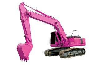 Pink Construction Site Excavator