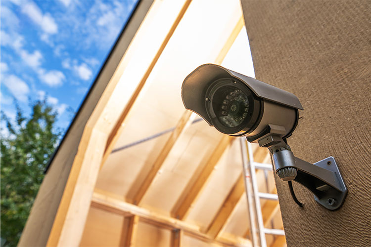 CCTV system on a construction site