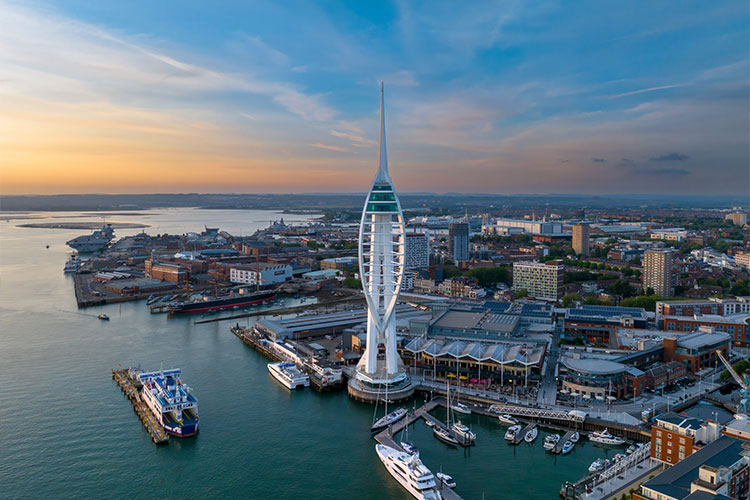 Image of the Spinnaker Tower in Portsmouth Hampshire