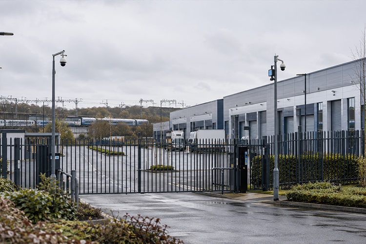 Secure fenced service yards on a light-industrial estate in Eastleigh, Hampshire